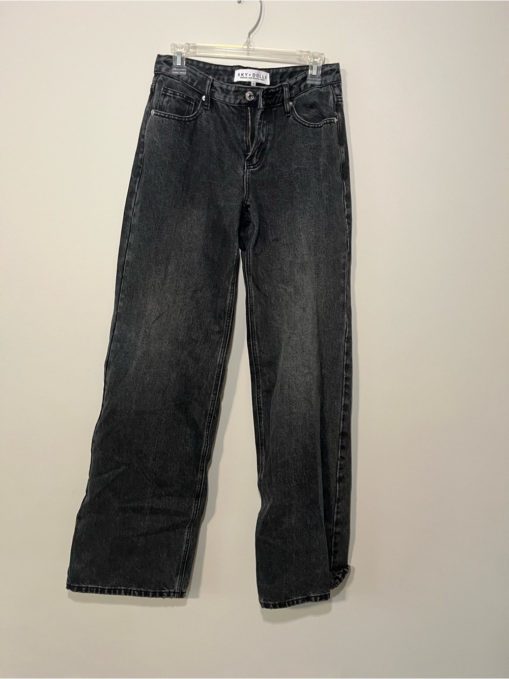 Sky Dolls “Tall” Black Wide Leg Jeans